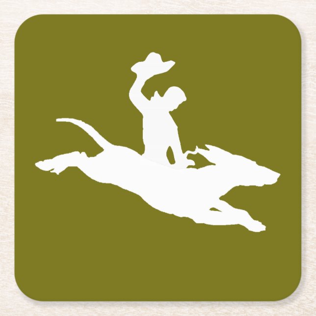 Sträubendes kleines Hündchen Rechteckiger Pappuntersetzer (Vorderseite)