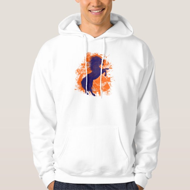 Sträubendes Pferden-Pferd Denvers Hoodie (Vorderseite)