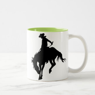 Sträubendes wildes Pferd; Rodeo; Cool Zweifarbige Tasse