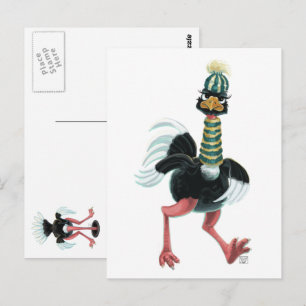 Strauß aus der Arktis auf der Flucht Postkarte