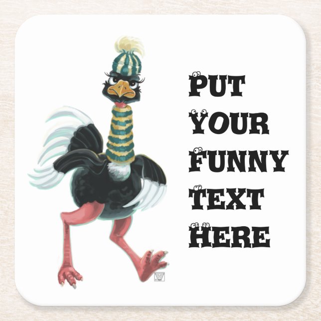 Strauß aus der Arktis auf der Flucht Rechteckiger Pappuntersetzer (Vorderseite)