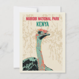Strauß aus Kenia, Nairobi-Nationalpark Postkarte