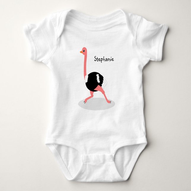Strauß Design Personalisiert Baby Strampler (Vorderseite)