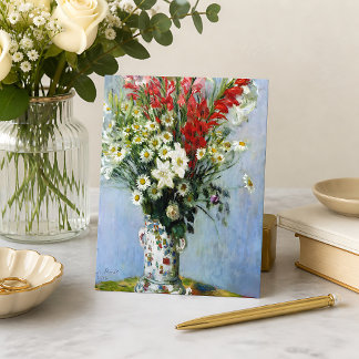 Strauß Gladiolen von Claude Monet Postkarte