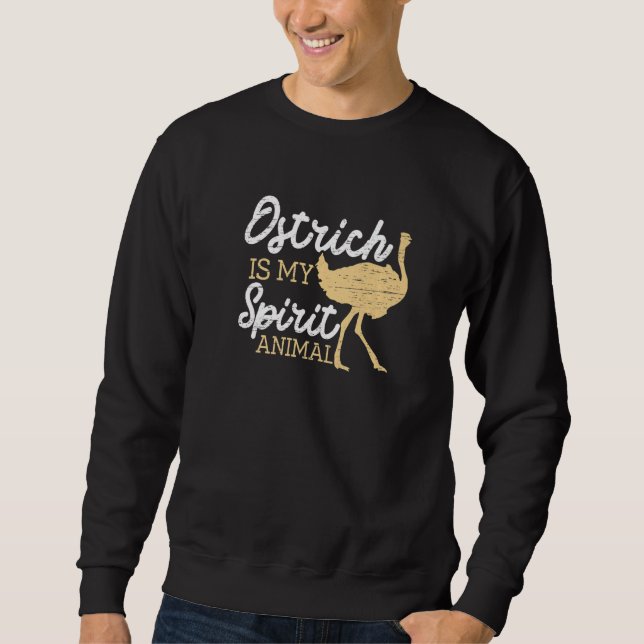 Strauß ist mein Geist Tierzoo Bauer große Fliege Sweatshirt (Vorderseite)