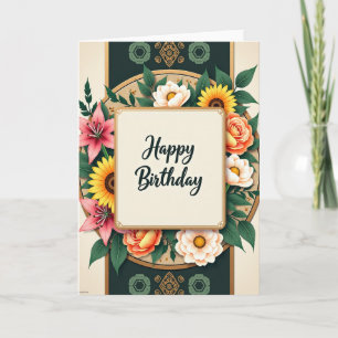 Strauß-Karten zum Geburtstag Karte