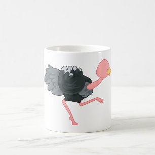 Strauß läuft kaffeetasse