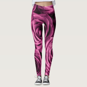 Strauß lila Rosen, Blumen floraler Hintergrund Leggings