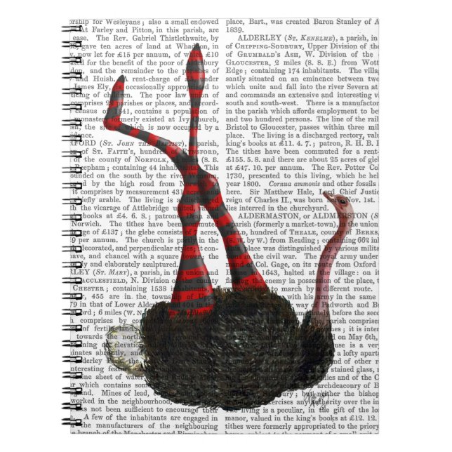 Strauß mit gestreiften Leggings Notizblock (Vorderseite)