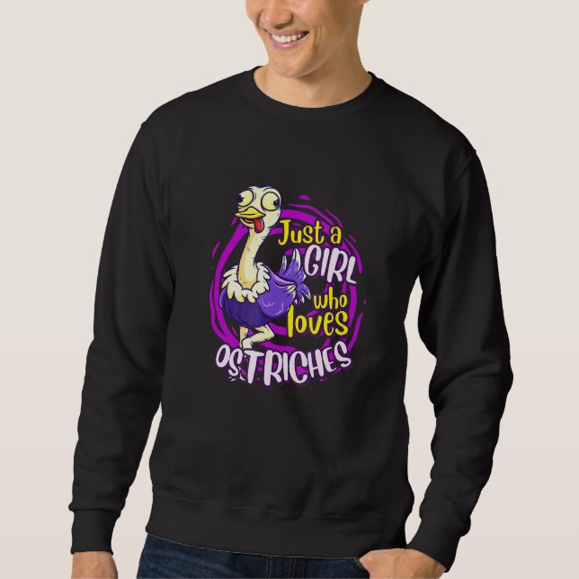 Strauß nur ein Mädchen, das Strauße Liebe Sweatshirt (Vorderseite)