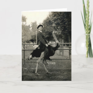 Strauß-Reiten 1910 Karte