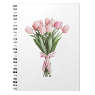 Strauß rosa Tulpen Notizblock