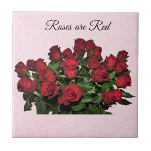 Strauß roter Rosen Fliese