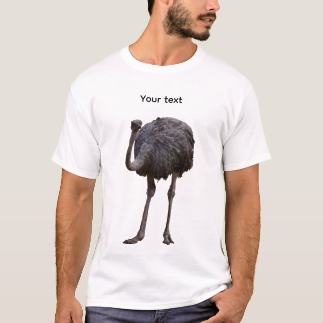 Strauß Vogel T-Shirt (Vorderseite)