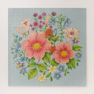 Strauß wilder Blumen Puzzle