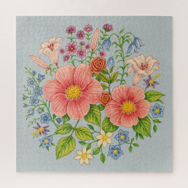 Strauß wilder Blumen Puzzle (Vertikal)