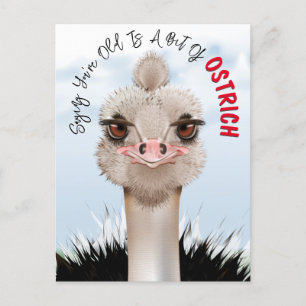Strauß-Witz Lustiger Geburtstag Postkarte