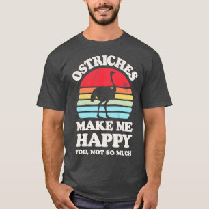 Strauße machen mich glücklich, ein Sunset Retro fü T-Shirt