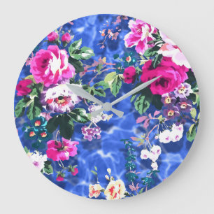 Sträuße mit Rosen Große Wanduhr