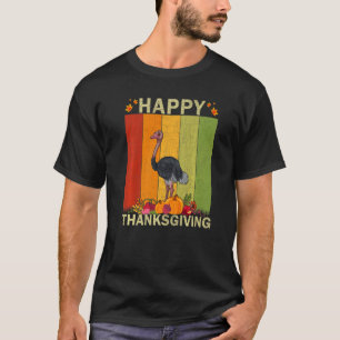 Strausse Retro Grafik Familie Passend Thanksgiv T-Shirt