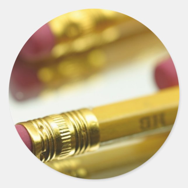 Strauße Stifte Runder Aufkleber (Vorderseite)