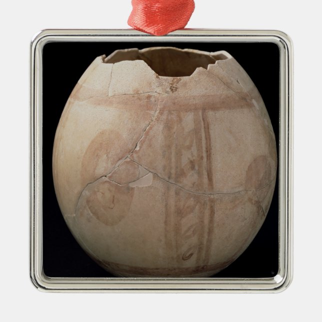 Straußei schnitt in Form eines Vase von Puigde Silbernes Ornament (Vorne)