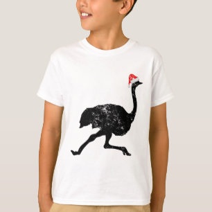 Straußen-Santa-Hut - Weihnachtspyjama T-Shirt