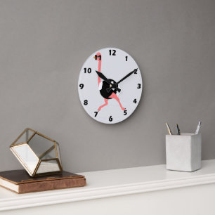 Straußendesign Runde Wanduhr