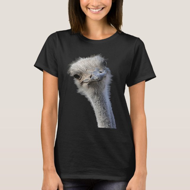 Straußengesicht mit Gormless Expression T-Shirt (Vorderseite)