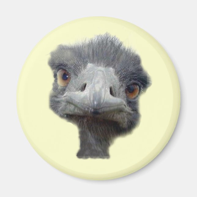 Straußenkopf Magnet (Vorne)