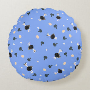 Straußenmuster, Rundkissen Rundes Kissen