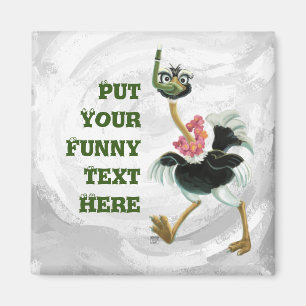 Straußenrennen im Sumpf Magnet