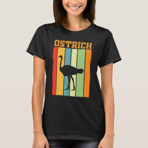 Straußenschattenschatten in Retrofarben T-Shirt