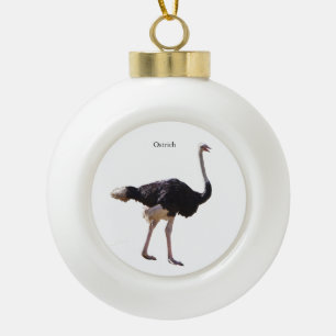 Straußenschmuck Keramik Kugel-Ornament
