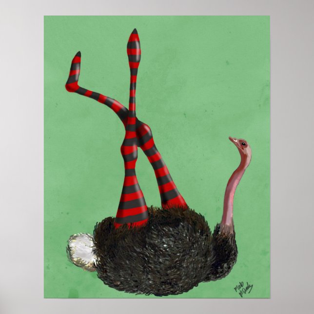 Straußenstrichene Leggings Poster (Vorne)