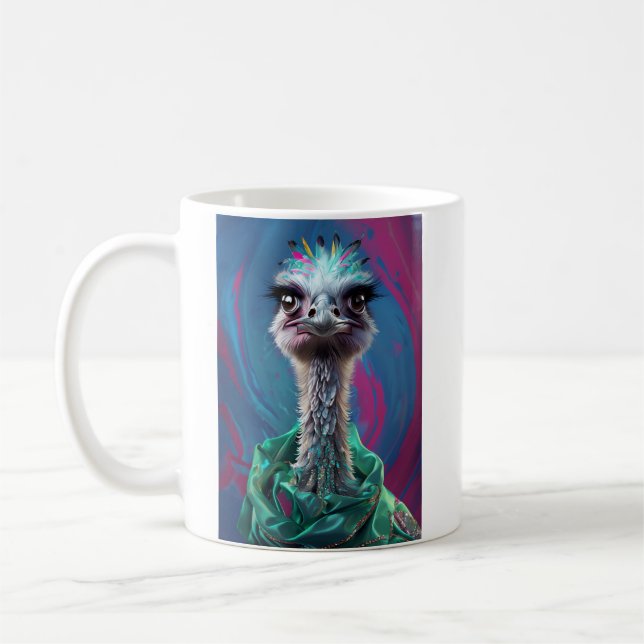 Straußenthemen-Tasse Kaffeetasse (Links)