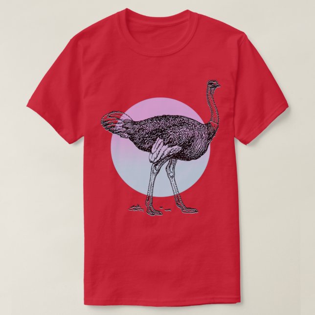 Straußenvogel T-Shirt (Design vorne)
