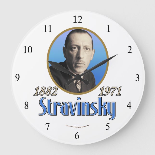 Stravinsky Große Wanduhr (Vorderseite)
