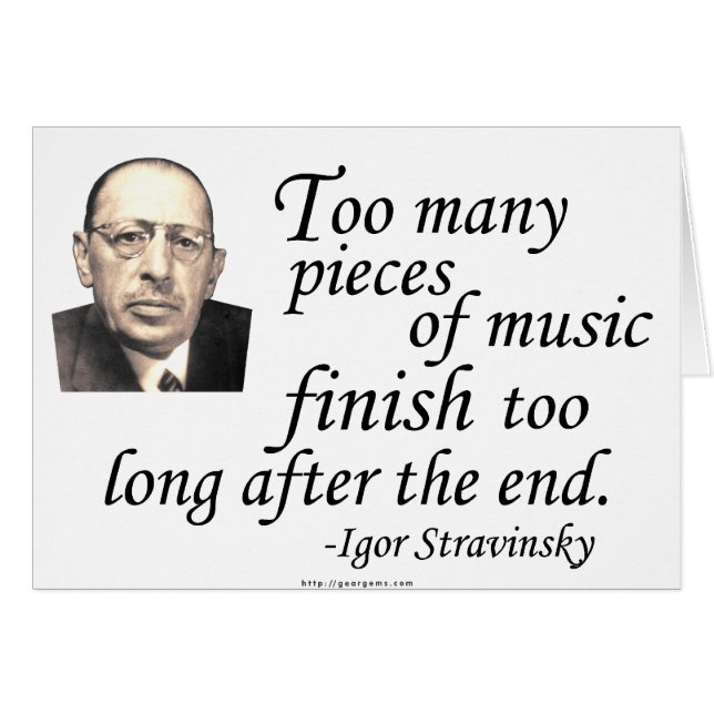 Stravinsky on Endings (Vorderseite (Horizontal))