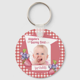 Straw - Berry First Birthday Schlüsselanhänger