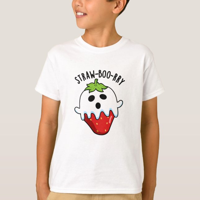 Straw-boo-rry Funny Strawberry Pun T-Shirt (Vorderseite)