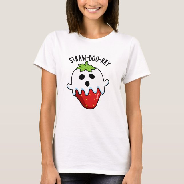Straw-boo-rry Funny Strawberry Pun T-Shirt (Vorderseite)