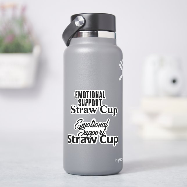 Straw-Cup für emotionale Unterstützung Aufkleber (HydroFlask)