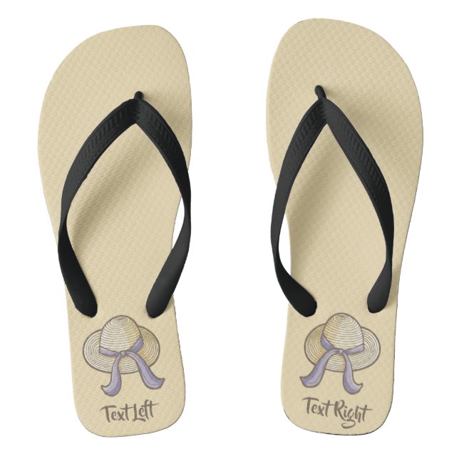 Straw Hat Beige Flip Flops (Fußbett)