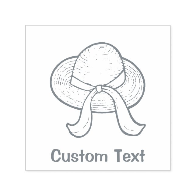 Straw Hat Gray Permastempel (Design)