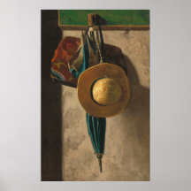 Straw Hat - John Frederick Peto Fine Art Poster