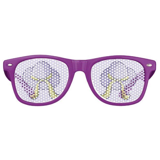 Straw Hat Lilac Partybrille (Vorderseite)