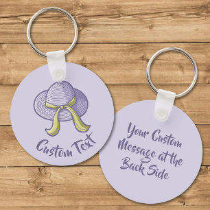 Straw Hat Lilac Schlüsselanhänger