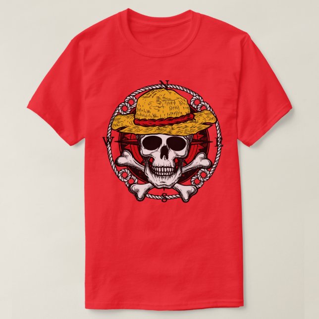 Straw Hat Pirates Piratenflagge T-Shirt (Design vorne)