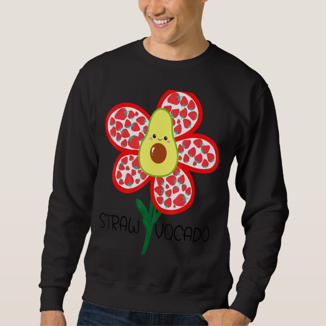 Straw Vocado Blume Sweatshirt (Vorderseite)